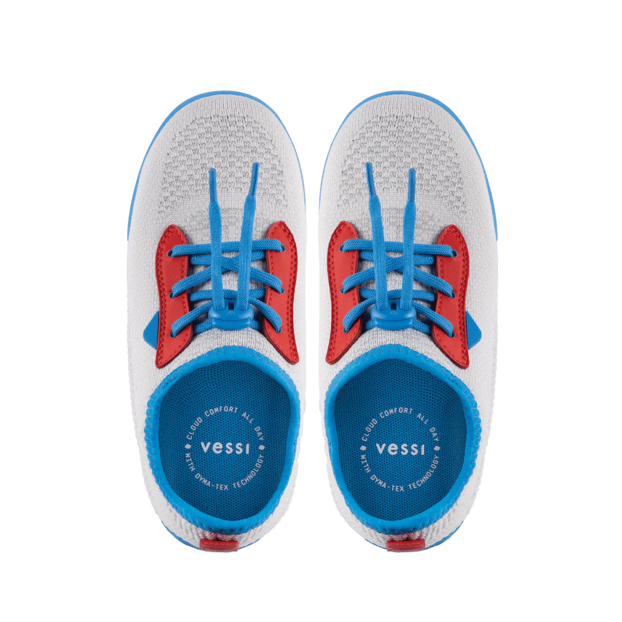 Kids Weekend Sneaker - Light Grey/Vessi Blue 6 Kids Weekend Sneaker - Light Grey/Vessi Blue