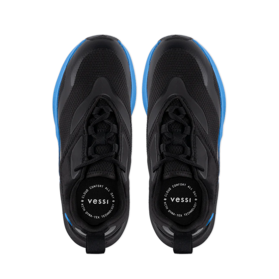 Women's Tidal Sneaker - Black/Vessi Blue 6 Women's Tidal Sneaker - Black/Vessi Blue