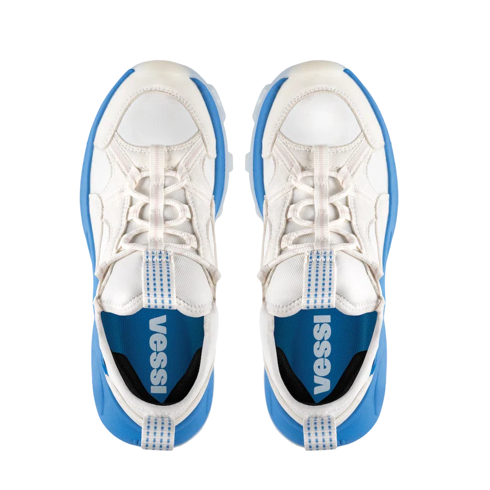 Women's Motu Sneaker - Off-White/Vessi Blue