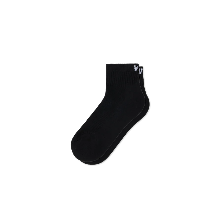 Kids Mid Crew Socks - Black